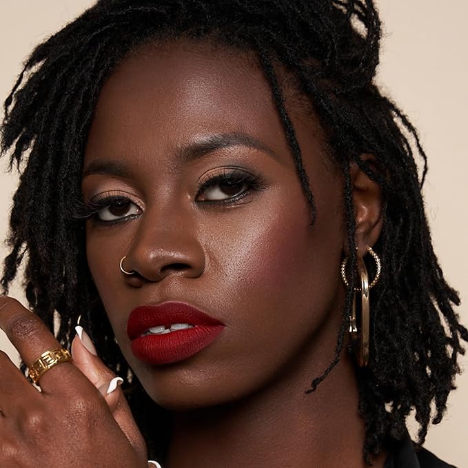 The Lip Bar - Nonstop Liquid Matte Lipstick, Bawse Lady (Blue Red) - High Pigment - One Swipe - Long Lasting - Jojoba Oil, Vitamin E - Vegan, Gluten Free, Cruelty Free - Makeup & Cosmetics - .24 fl oz