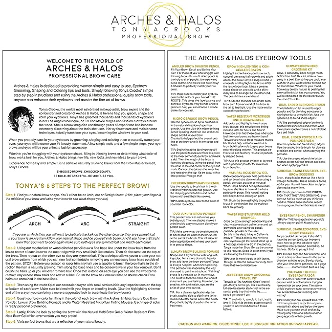 Arches and Halos Luxury Brow Building Pomade - Vegan Eyebrow Pomade - Creamy, Long Wearing Color for Clean, Defined Brows - Warm Brown - 0.1 oz