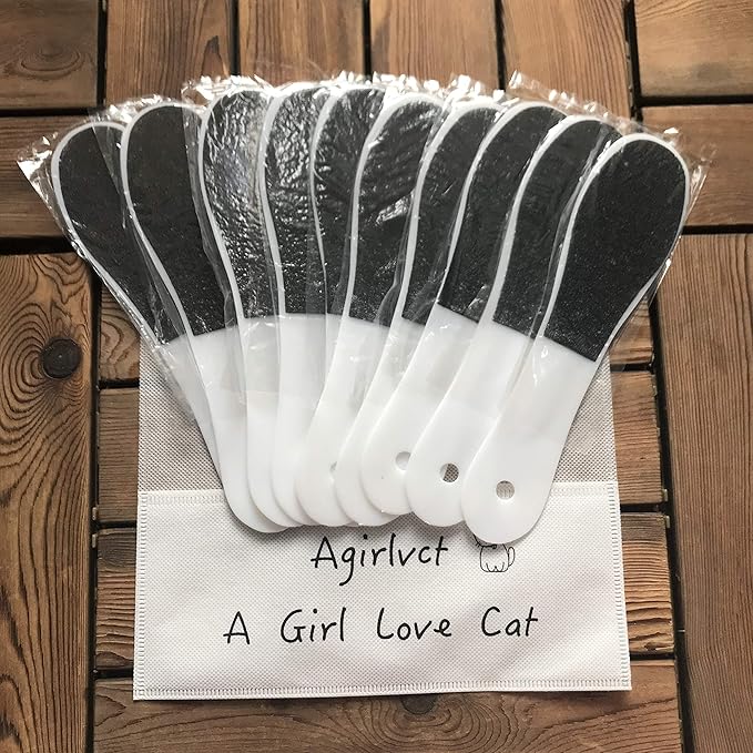 10 Pack Foot File,Foot Callus Remover Professional Sandpaper Pedicure Tools, Double Side Foot Scrubber, Sander for Dead Skin Foot Rasp Pedicure for Women Mother Manicure Beauty Shop Spa