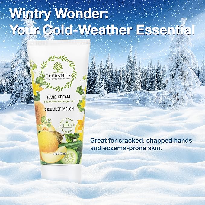 Aromatherapy Hand Cream for Dry Skin – Shea Butter Hand Cream for Women and Men with an Awakening, Long-Lasting Cucumber Melon Scent – Vegan Hand Cream Lotion for Dry Skin, 3 Oz.