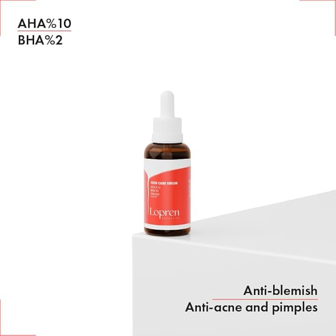 AHA 10% BHA 2% Exfoliating Serum, Skin Smoothing & Pore Refining Facial Serum, Supports a Clearer Complexion, 1 Fl Oz