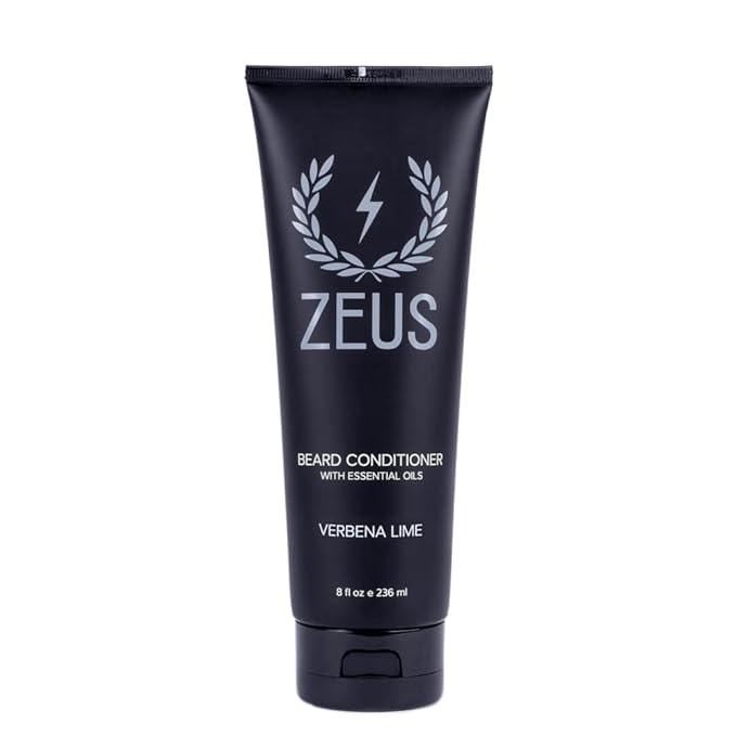 ZEUS Beard Conditioner Wash, Cleansing & Moisturizing Beard Wash with Green Tea & Natural Ingredients to Soften Facial Hair (Made in USA) Verbena Lime