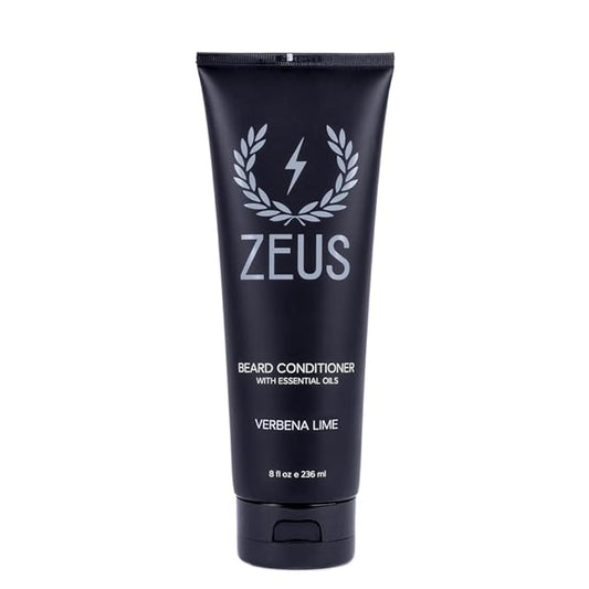 ZEUS Beard Conditioner Wash, Cleansing & Moisturizing Beard Wash with Green Tea & Natural Ingredients to Soften Facial Hair (Made in USA) Verbena Lime