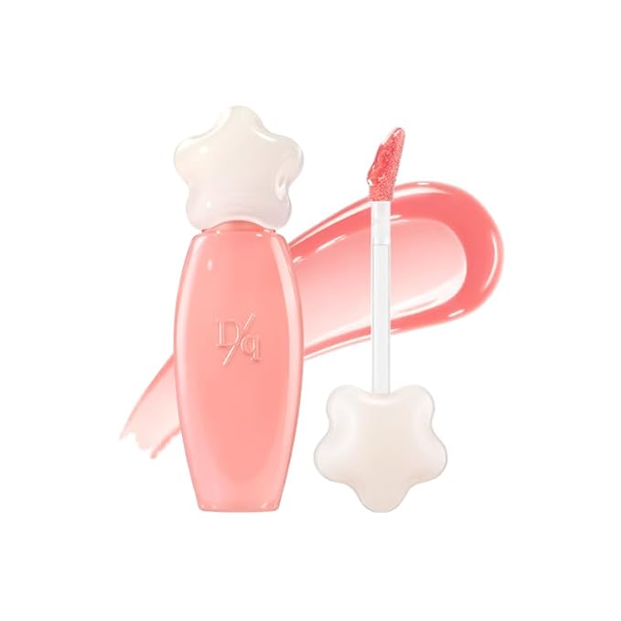 dasique Pure Water Lip Gloss #01 Coral Juice 0.09 oz | Variety of Colors | Dewy Gloss | Buildable Gloss Tesxture | Non-Sticky | K-beauty