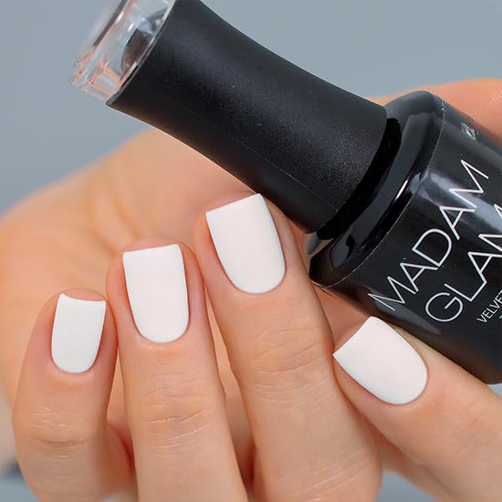 Madam Glam - Velvet Matte Top Coat 15ml 0.5 fl/oz - UV/LED lamp - Infinite Shine, No Sticky Residue - Long-Lasting Matte Effect - Vegan & Cruelty-Free