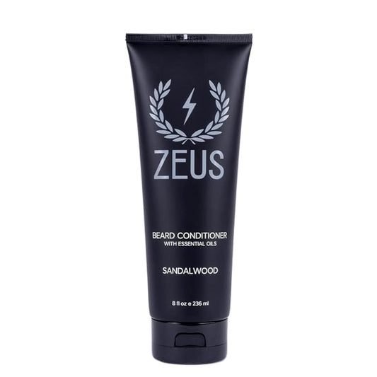 ZEUS Beard Conditioner Wash, Cleansing & Moisturizing Beard Wash with Green Tea & Natural Ingredients to Soften Beard – 8 oz. (Made in USA) Sandalwood