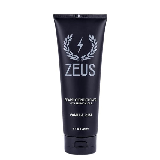 ZEUS Beard Conditioner Wash, Green Tea & Natural Ingredients to Cleanse & Soften Beard – MADE IN USA (Vanilla Rum) 8 oz.