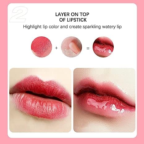 3 Pcs Plumping Lip Oil - Hydrating Glow, Tinted Balm, Long Lasting Transparent Moisturizing Gloss, Natural Plumper to Make Lips Fuller (01+07+12)