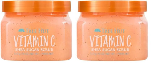 Tree Hut Vitamin C Shea Sugar Scrub, 18 oz, Ultra Hydrating and Exfoliating Scrub for Nourishing Essential Body Care (Pack of 2)
