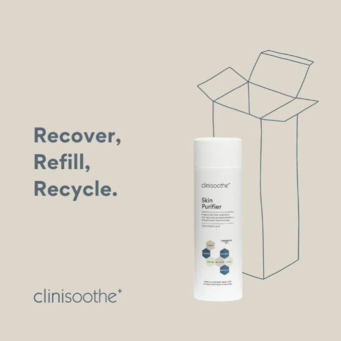 Clinisoothe+ Skin Purifier – Daily Cleanser and Acne Treatment for Face & Body, with Hypochlorous Technology to Prevent Breakouts & Promote Rapid Recovery, for All Skin Types (8.4oz Pour Bottle)