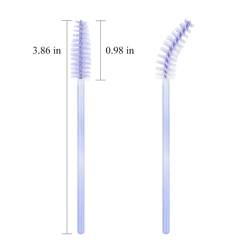 300 Disposable Mascara Wands Eyelash Brush Spoolies for Eye Lash Extension Eyelash Extension Supplies Makeup Tools Accessories (New Light Purple-300 pcs)