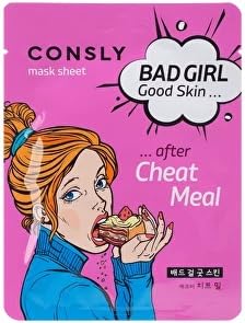 CONSLY_Bad Girl Good Skin Face Mask Set (4 pack), Hydrating and Revitalizing Mask Sheets for Tired, Stressed, and Dehydrated Skin, Bamboo Extract, Hyaluronic Acid, Snail Mucin, and Aloe
