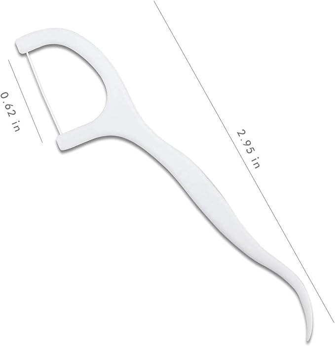 300 Count Dental Flossers Each Individually Wrapped, Floss Singles Bag, Travel Hotel Restaurant Office Car Dental Floss, Floss Picks Oral Care Teeth Clean Flat Wire