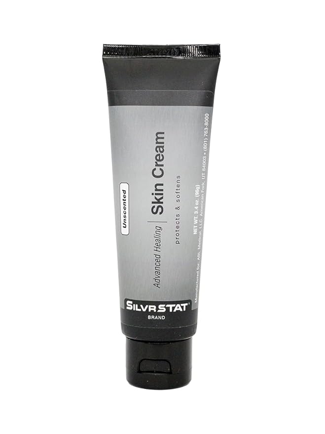Advanced Healing Skin Cream with Silver, Vitamin E, & Hyaluronic Acid Which Promotes Natural Healing | Unscented | 3.4 oz