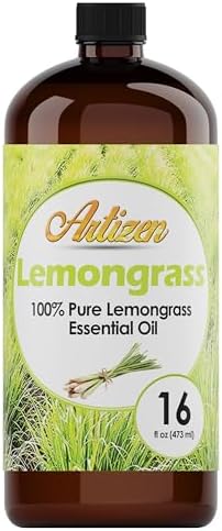 Artizen Lemongrass Essential Oil Bulk, 16oz - Large Bottle for Diffuser, Sprays, Aromatherapy & Candle Making