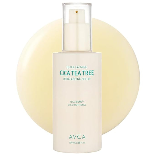 AVCA Quick Calming Cica Tea Tree Serum for Clarified and Even-Looking Skin 100ml/3.38Oz