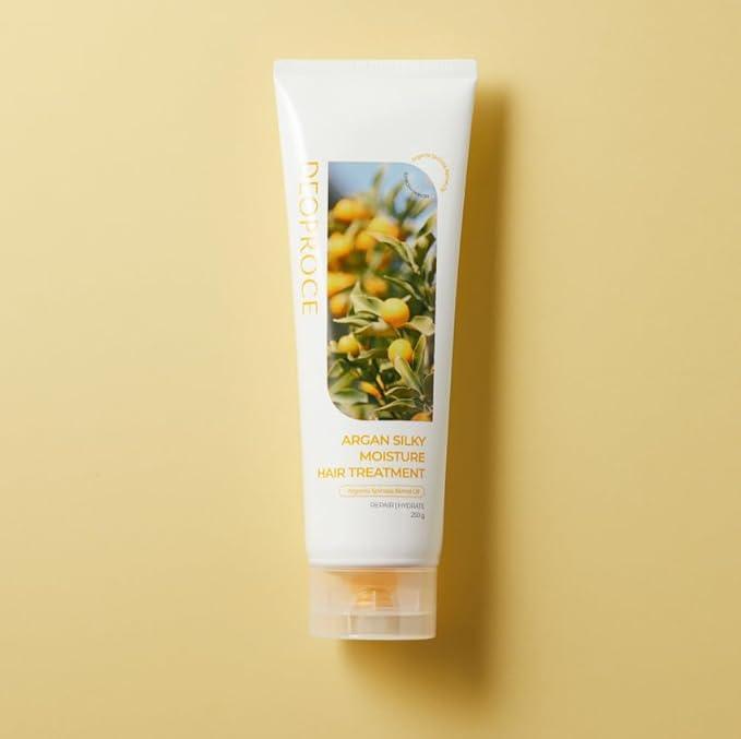 Deoproce Argan Silky Moisture Hair Treatment – Korean Hair Care for Deep Hydration and Repair, 250g