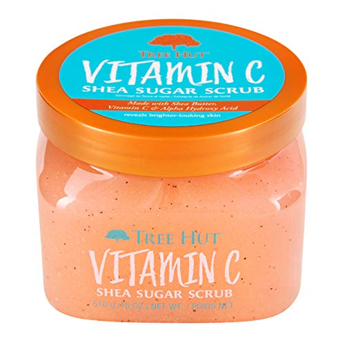 Tree Hut Vitamin C Shea Sugar Scrub, 18 oz, Ultra Hydrating and Exfoliating Scrub for Nourishing Essential Body Care (Pack of 2)
