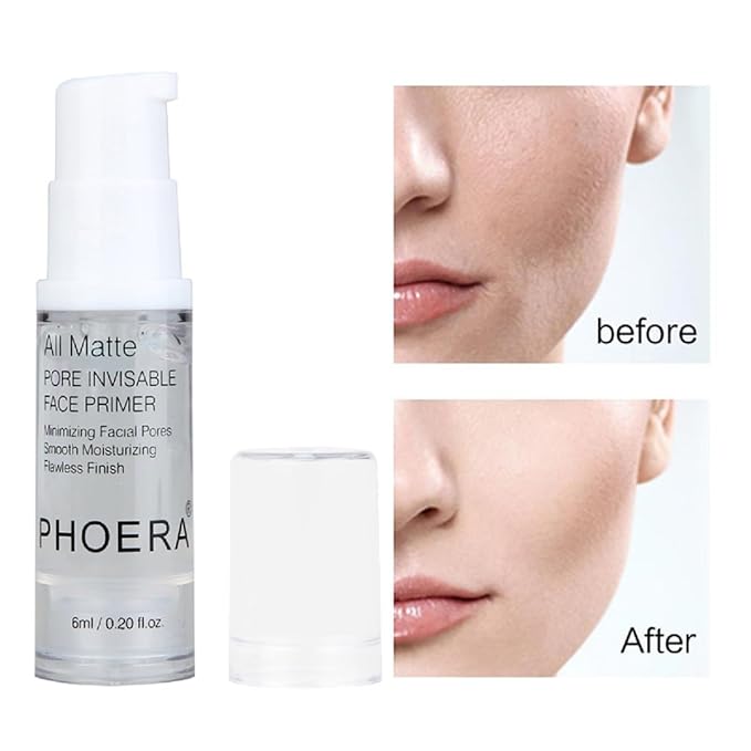 2 Pack PHOERA Primer for Face Makeup, Pore Shrink Wrinkles Remove Fine Lines Hydration Clean Prime.6 ML*2
