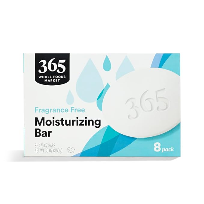 365 by Whole Foods Market, Fragrance Free Bar Soap, 30 Ounce, 8 Count