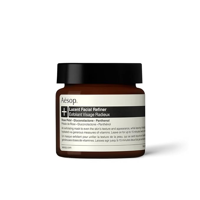 Aesop Lucent Facial Refiner | Daily Exfoliating Gel with Lactic Acid & Vitamin C – Brightens, Smooths & Renews Skin | 2.1 oz