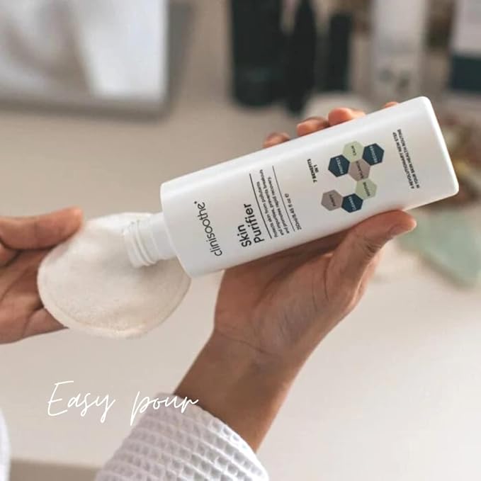 Clinisoothe+ Skin Purifier – Daily Cleanser and Acne Treatment for Face & Body, with Hypochlorous Technology to Prevent Breakouts & Promote Rapid Recovery, for All Skin Types (8.4oz Pour Bottle)