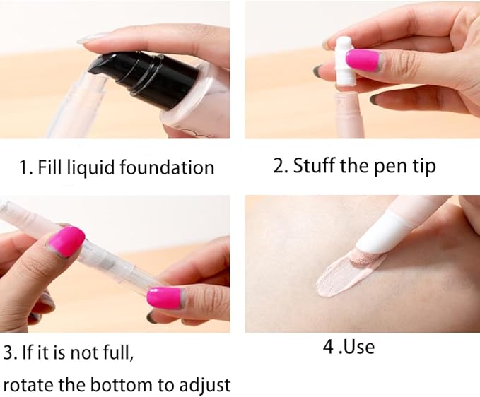 18 pcs Transparent Twist Pens, 5ml 3ml 2ml Empty Nail Oil Pen with Brush Tip, Cosmetic Lip Gloss Container Applicators, Eyelash Growth Liquid Tube, Cuticle Oil Pen