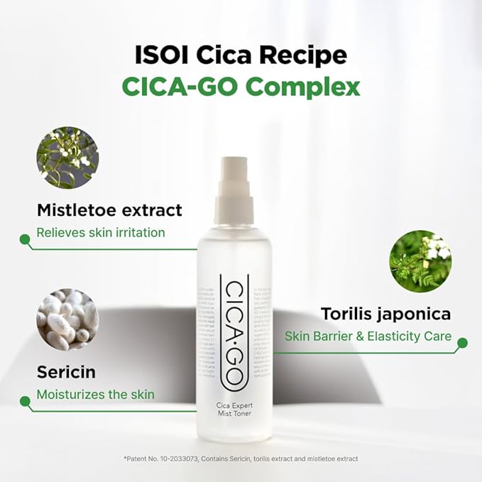 CICA Expert Mist Toner, Alcohol-Free Soothing Facial Mist for Sensitive Skin, Hydrating & Calming Korean Skin Care (5.07 fl.oz/150ml)