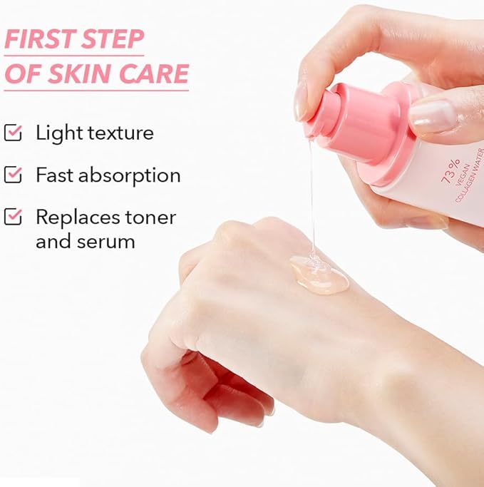 Collagen Booster Serum, Firming, Plumping & Hydrating Serum, Hyaluronic Acid, Peptides, Elastin, for All Skin, Korean Skincare, Paraben-Free,150ml/ 5.07fl. Oz,