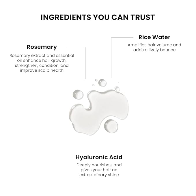 Anveya Rosemary Water Hair Spray | Natural Rose mary Extract, Rice Water & Hyaluronic Acid | Rosemary Water Spray for Hair Growth, Control & Hair Care | Hair Spume to Shine & nourish |100ml