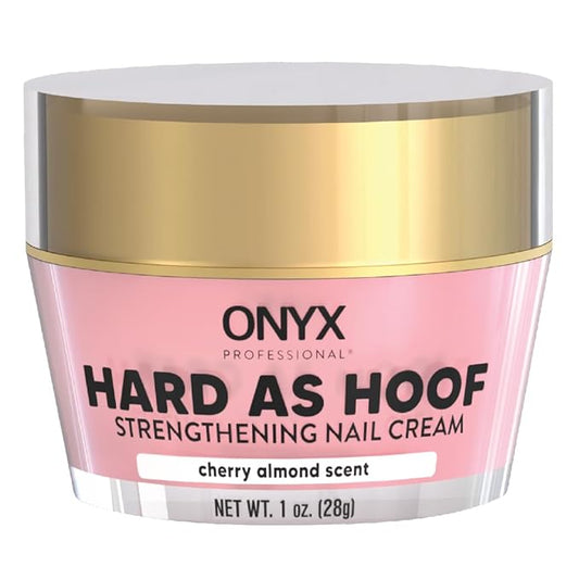 Onyx Professional Hard as Hoof Nail Strengthening Cream, Cherry Almond Scent - Nail Growth & Conditioning Cuticle Cream Stops Splits, Chips, Cracks & Strengthens Nails, 1 oz