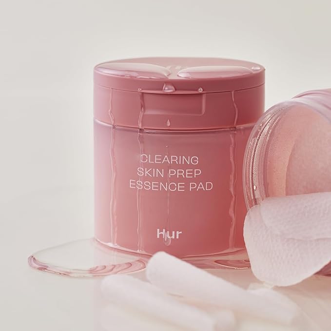 Clearing Skin Prep Essence Pad with AHA BHA PHA & Red Beet Extract, Exfoliating & Hydrating Korean Skincare, 140ml/70ea