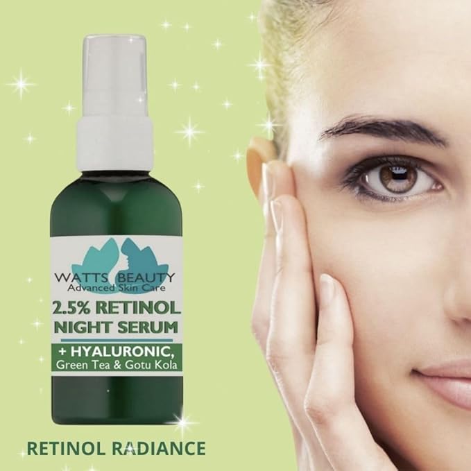 2.5% Retinol Serum Enhanced with 50% Hyaluronic Acid - Anti Aging Retinol for Fine Lines, Wrinkles, Blemishes, Large Pores & More - No Parabens, No Animal Testing or Ingredients (1oz)
