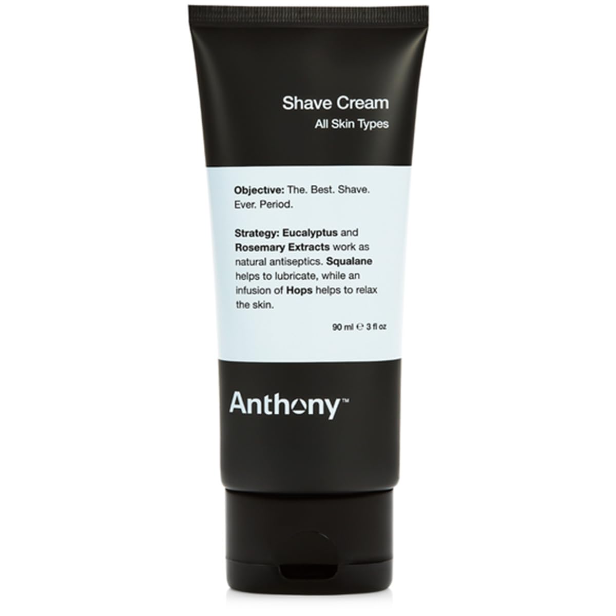 Anthony Shaving Cream Mens Sensitive Skin: Squalane, Eucalyptus, Spearmint and Rosemary Extracts, Help Soothe, Refresh, Cool, and Condition Your Skin for Shave 3 Fl Oz