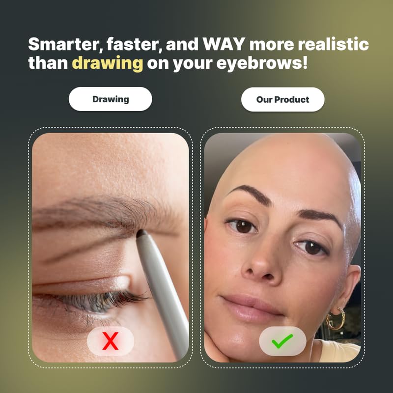 50 Pairs Dark Brown Temporary Eyebrow Tattoos, Waterproof and Smudge-Proof Medium Sassy Swerve Style Realistic Eyebrow Stickers for Women, Easy to Apply, Won't Work on Existing Brows