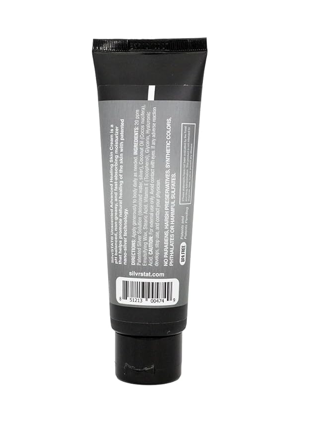 Advanced Healing Skin Cream with Silver, Vitamin E, & Hyaluronic Acid Which Promotes Natural Healing | Unscented | 3.4 oz