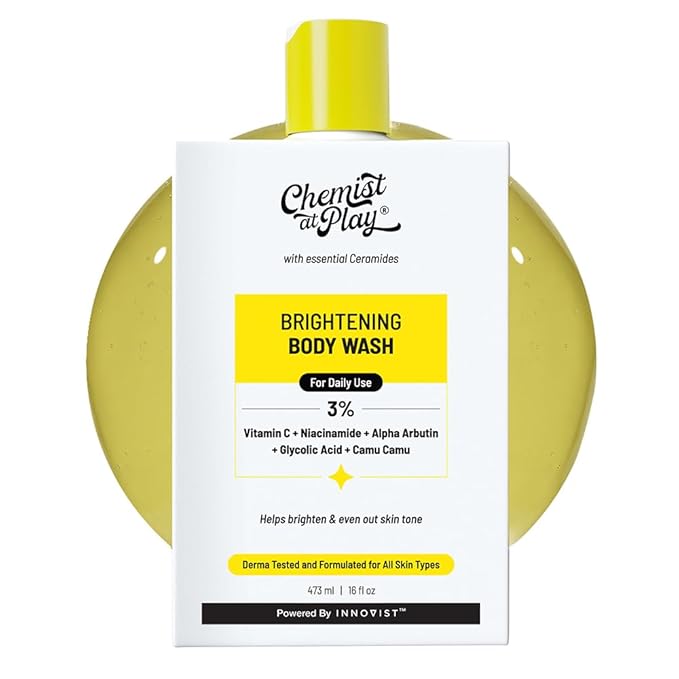 Brightening Body Wash | Glowing Skin Vitamin C Bodywash | Helps to Reduce Fades Dark Spots, Evens out Skin Tone | Alpha Arbutin | 30X Vitamin C | For Women & Men | 15.9 Fl oz