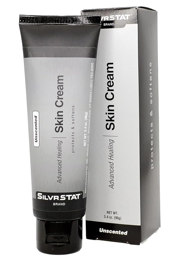 Advanced Healing Skin Cream with Silver, Vitamin E, & Hyaluronic Acid Which Promotes Natural Healing | Unscented | 3.4 oz