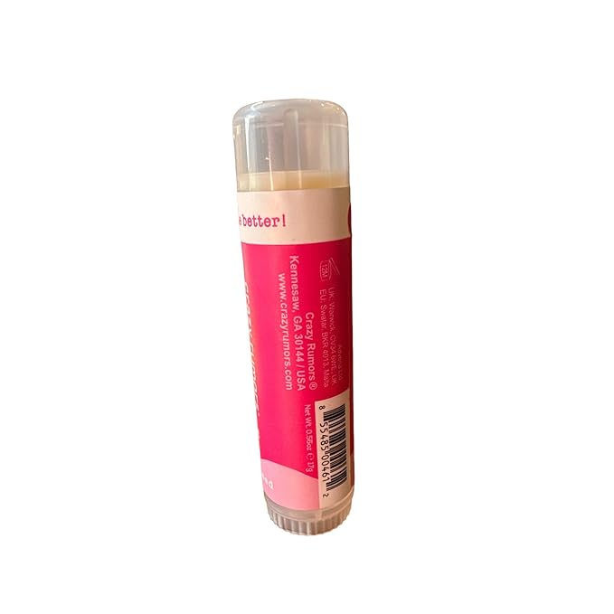 Crazy Rumors Biggie Bubble Gum Flavored All Natural, Plant Based Lip Balm to Moisturize and Nourish your Lips - Bubble Gum Tube 0.6 oz (4x Larger than standard 0.15 oz lip balm)