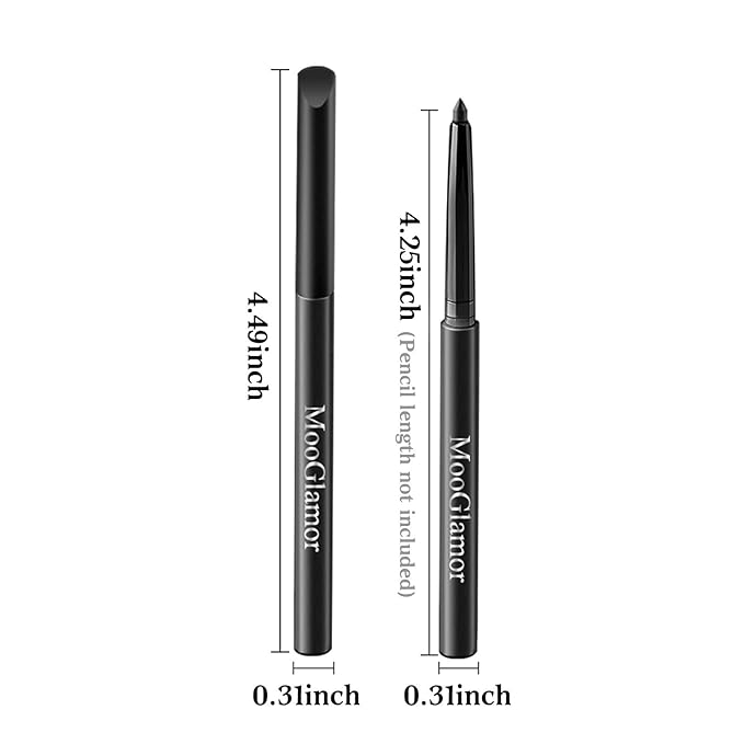 12 Pcs Black Eyeliner Pencil Gel Eyeliner Pen with Retractable and Waterproof Eye Liner for Bold and Defined Eye Liner(Black)