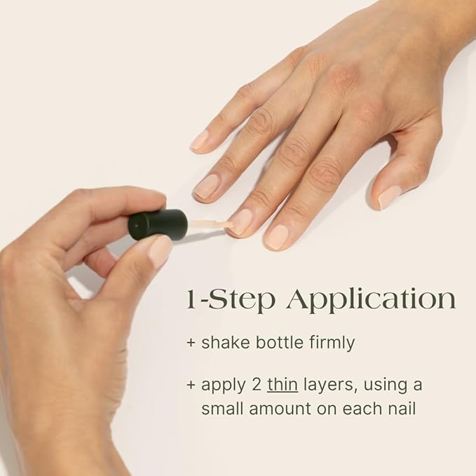 Botanist The Remedy | Nail Strengthening Polish | Repairs & Hardens Nails Damaged from Acrylics, Dip & Gel Manicures | Non-Toxic, 84% Plant Based, 21-Free & Vegan (Nude)