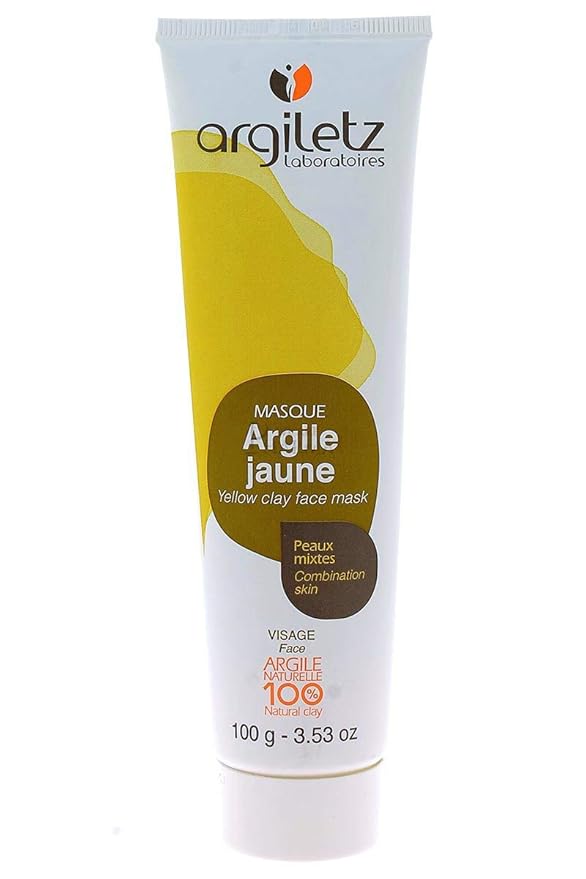 Argiletz yellow clay mask for combination skin 100g / 3.53 fl.oz. 100% sourced and produced in France. Finest grade of clay.