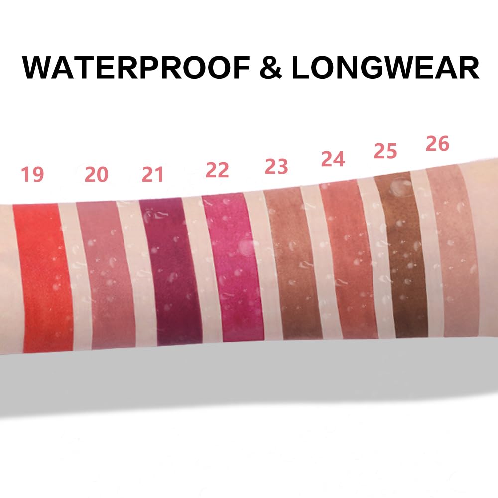 BINGBRUSH Matte Lip Crayon Set – Longwear, Waterproof, Velvet Finish, Built-in Sharpener, Smooth Lip Liner & Gloss (25#+26#, 2 Count (Pack of 1))