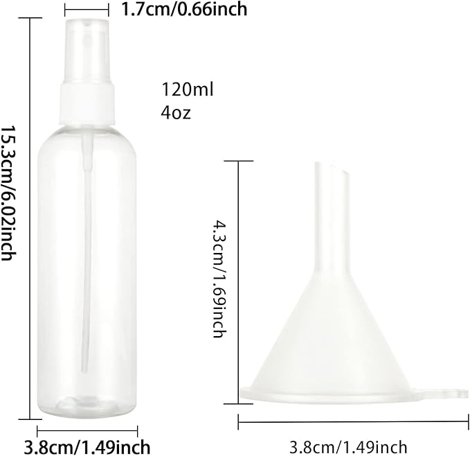 60Pack 1 Oz Mini Spray Bottle Fine Mist Spritzer Bottles Reusable Perfume Refillable Bottle Travel Size Mist Bottle Sprayer Empty Plastic Spritz Bottle for Household Use, Essential Oil, Hair Sprayer