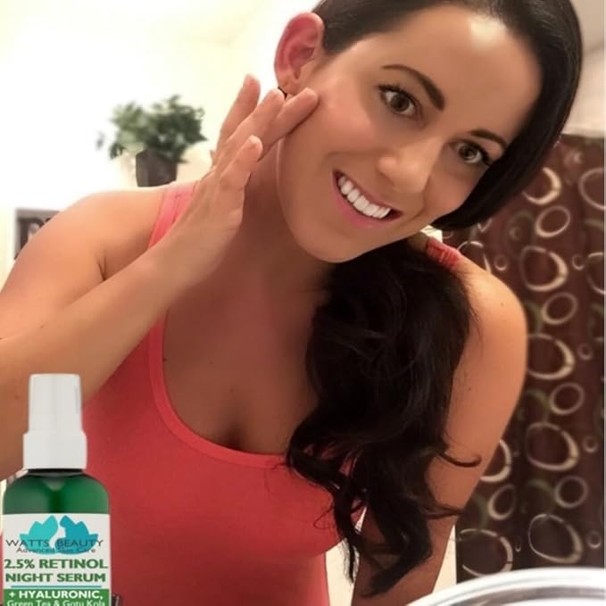 2.5% Retinol Serum Enhanced with 50% Hyaluronic Acid - Anti Aging Retinol for Fine Lines, Wrinkles, Blemishes, Large Pores & More - No Parabens, No Animal Testing or Ingredients (2.24oz)