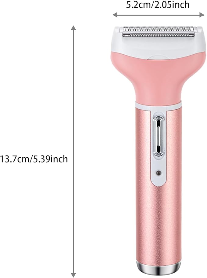 4-in-1 Electric Razor for Women - Painless Facial Hair Removal, Bikini Trimmer, Eyebrow & Body Groomer - Rechargeable Hair Clippers Set for Underarms, Legs & Nose