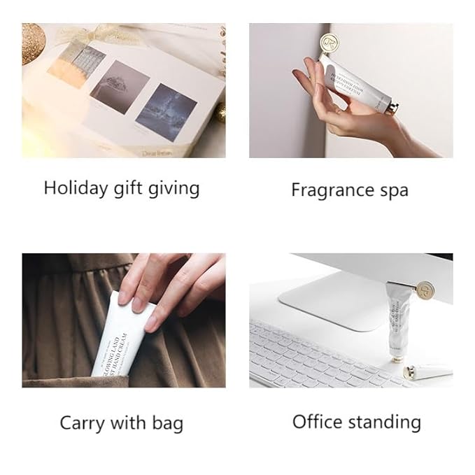 Dear Irean Fragrance Hand Cream Gift Set, 5-Piece Travel Hand Lotions for Dry Cracked Hands with Multiple Hydrating Extracts and Long Time Lasting Moisturizing, Available in All Seasons (4.43 fl oz)