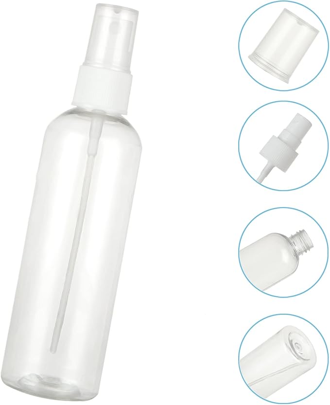 60Pack 1 Oz Mini Spray Bottle Fine Mist Spritzer Bottles Reusable Perfume Refillable Bottle Travel Size Mist Bottle Sprayer Empty Plastic Spritz Bottle for Household Use, Essential Oil, Hair Sprayer