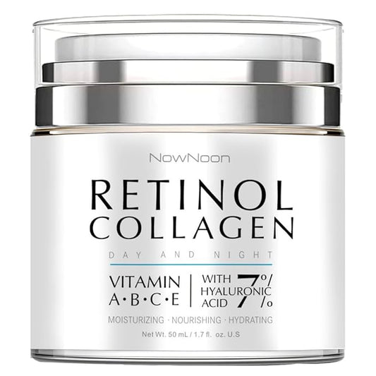 Collagen, Retinol & Hyaluronic Acid Face Cream - Anti-Aging Face Moisturizer Cream for Neck & Body Tightening Skin, Daily Moisturizer Face Cream for Women and Men - 1.7 fl.oz.