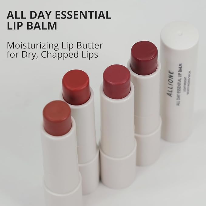 All Day Essential Lip Balm 01 Pure | Natural Gloss Finish, Moisturizing Lip Care, Deep Nourishing Plant-Based Chapstick, Hydrating Lip Butter for Dry Cracked Chapped Lips, Non-Color